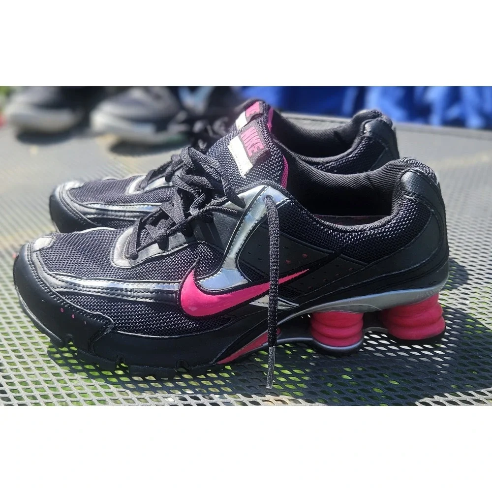 Nike Shox M2‎ Womens 7.5 Black Hot Pink Silver 2009 370838-061